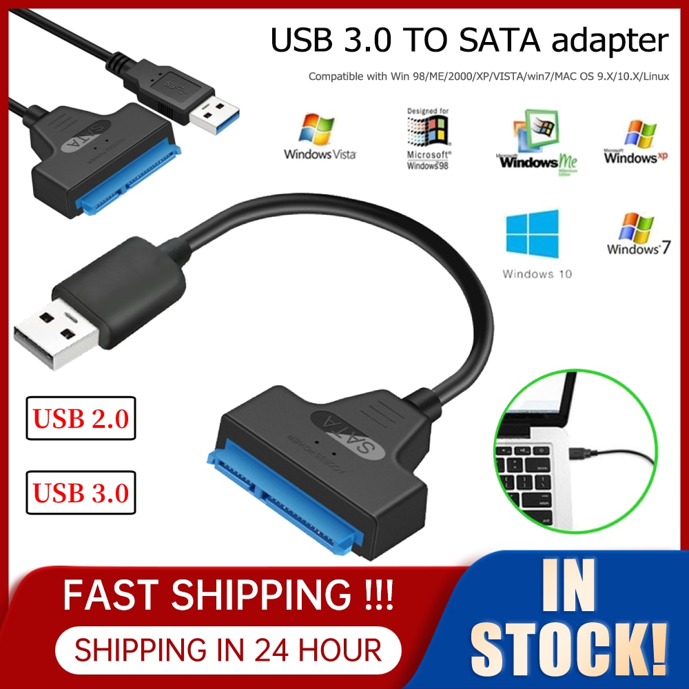 USB 3.0 2.0-SATA ϵ ũ  ̺,  HDD SSD  ڵ ̾ , 2.5 ġ ϵ ũ ̺, 2/1 